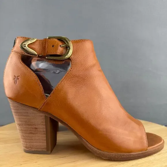 Frye Dani Leather Shooties Anthropologie Brown Leather Women’s Size 9M US - Picture 4 of 8